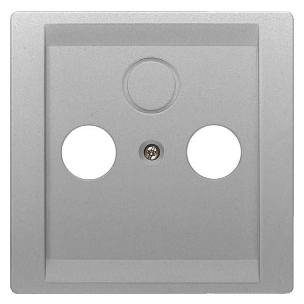 SIEMENS - DELTA style Abdeckplatte für TV/RF/SAT 2-und 3-Loch, platinmetallic