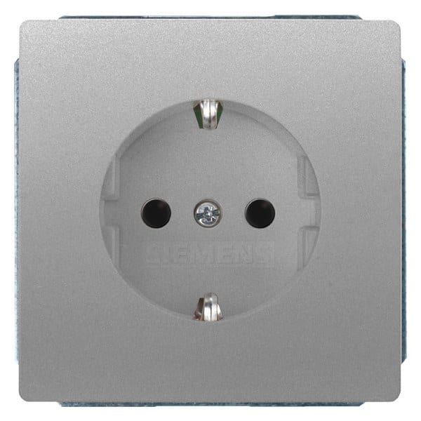 SIEMENS - DELTA style SCHUKO-Steckdose mit erhöhtem Berührungsschutz, platinmetallic