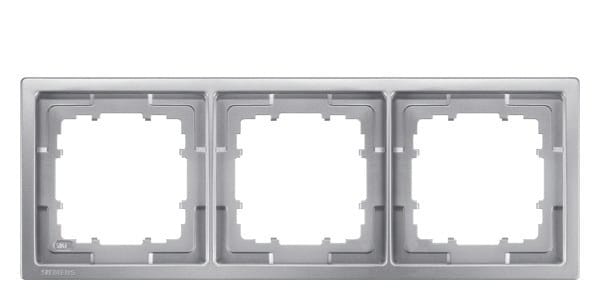 SIEMENS - DELTA style platinmetallic Rahmen 3-fach
