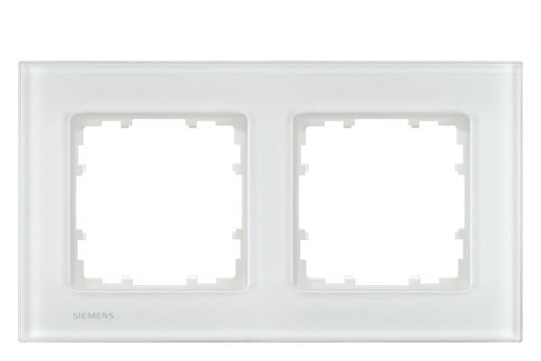 SIEMENS - DELTA miro Glas weiß Rahmen 2-fach