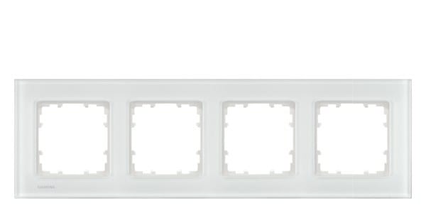 SIEMENS - DELTA miro Glas weiß Rahmen 4-fach