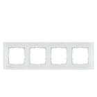 SIEMENS - DELTA miro Glas weiß Rahmen 4-fach