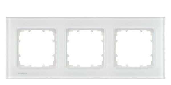 SIEMENS - DELTA miro Glas weiß Rahmen 3-fach