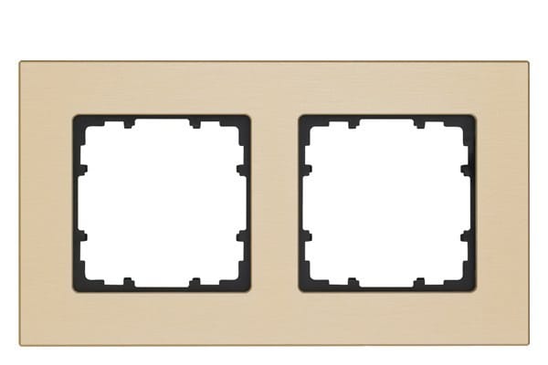 SIEMENS - DELTA miro Aluminium oxidgelb Rahmen 2-fach