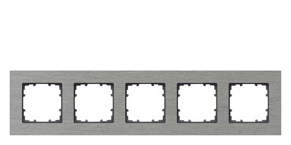 SIEMENS - DELTA miro Aluminium natur Rahmen 5-fach