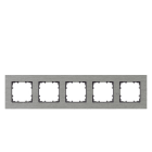 SIEMENS - DELTA miro Aluminium natur Rahmen 5-fach