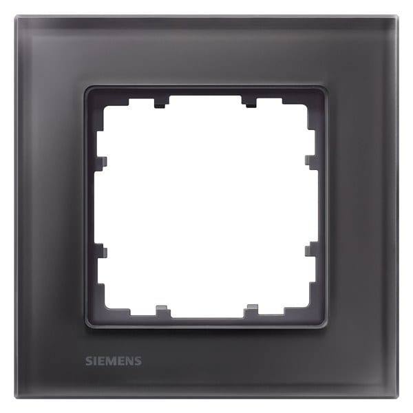 SIEMENS - DELTA miro Glas schwarz Rahmen 1-fach