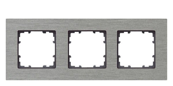 SIEMENS - DELTA miro Aluminium natur Rahmen 3-fach