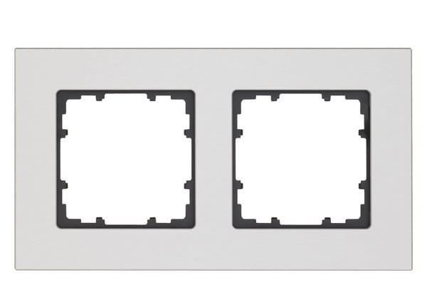 SIEMENS - DELTA miro Aluminium natur Rahmen 2-fach