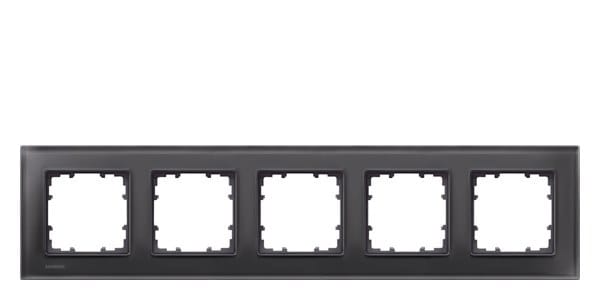 SIEMENS - DELTA miro Glas schwarz Rahmen 5-fach