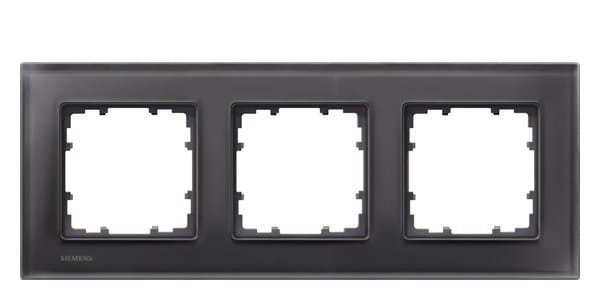 SIEMENS - DELTA miro Glas schwarz Rahmen 3-fach
