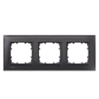 SIEMENS - DELTA miro Glas schwarz Rahmen 3-fach