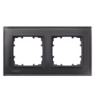 SIEMENS - DELTA miro Glas schwarz Rahmen 2-fach