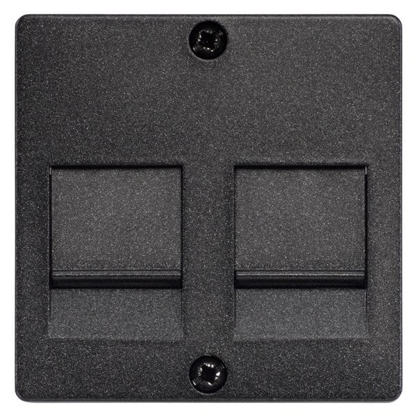 SIEMENS - DELTA i-system Abdeckplatte für Tragpl. Modular Jack, carbonmetallic