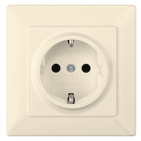 SIEMENS - DELTA line SCHUKO-Steckdose Komplettgerät mit erh. Berührungsschutz, elektroweiß