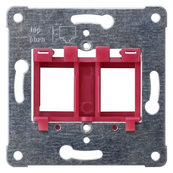 SIEMENS - Tragplatte Modular Jack zur Aufnahme von bis zu 2 Steckverb., roter Einsatz