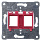 SIEMENS - Tragplatte Modular Jack zur Aufnahme von bis zu 2 Steckverb., roter Einsatz