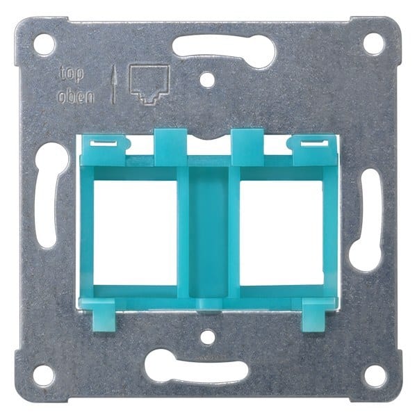SIEMENS - Tragplatte Modular Jack zur Aufnahme von bis zu 2 Steckverb., blauer Einsatz