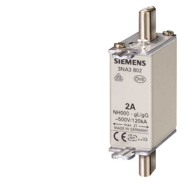 SIEMENS - NH-Sicherungseinsatz, NH000, In: 35 A, gG, Un AC: 500 V, Un DC: 250 V