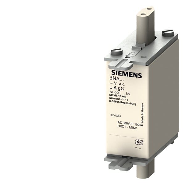 SIEMENS - NH-Sicherungseinsatz, NH000, In: 10 A, gG, Un AC: 690 V, Un DC: 250 V