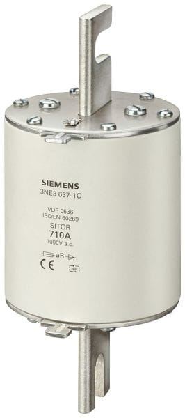 SIEMENS - SITOR-Sicherungseinsatz, mit geschlitzten Messerkontakten, NH3, In: 100 A, aR