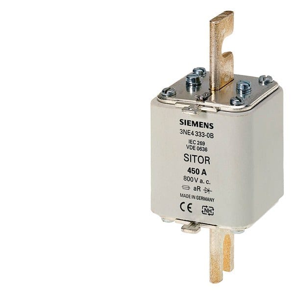 SIEMENS - SITOR-Sicherungseinsatz, mit geschlitzten Messerkontakten, NH2, In: 500 A, aR