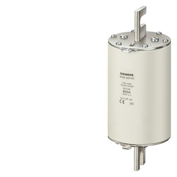SIEMENS - SITOR-Sicherungseinsatz, mit geschlitzten Messerkontakten, NH3, In: 450 A, aR
