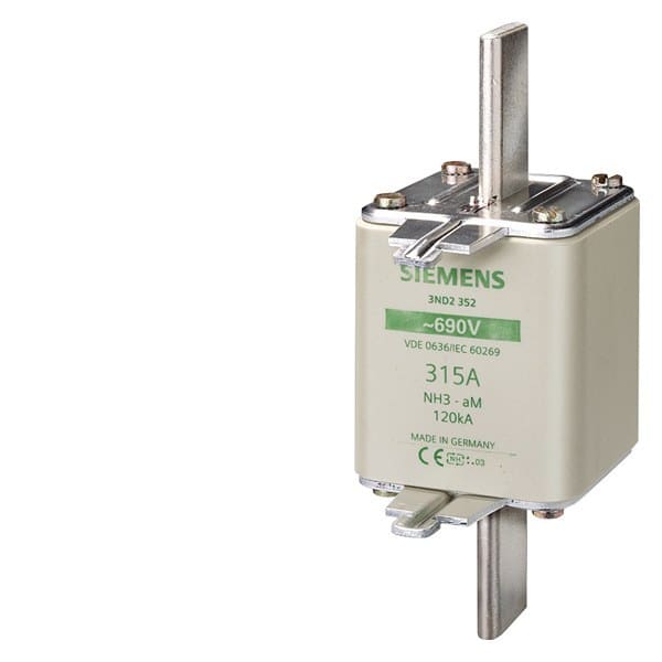 SIEMENS - NH-Sicherungseinsatz, NH3, In: 630 A, aM, Un AC: 690 V, Stirnkennmelder