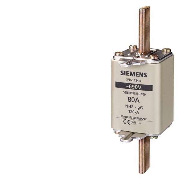 SIEMENS - NH-Sicherungseinsatz, NH2, In: 80 A, gG, Un AC: 690 V, Un DC: 440 V
