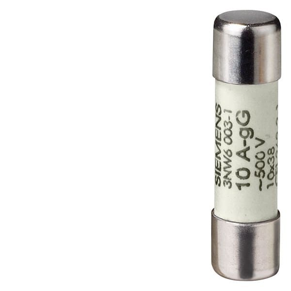 SIEMENS - SENTRON, Zylindersicherungseinsatz, 10x38 mm, 2 A, gG, Un AC: 500 V