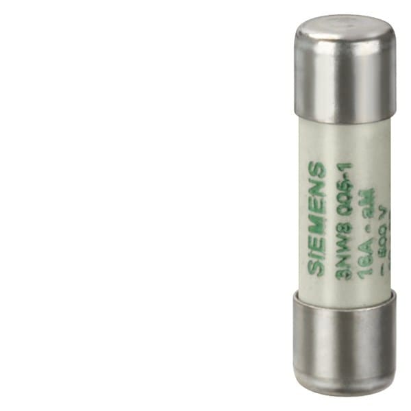 SIEMENS - SENTRON, Zylindersicherungseinsatz, 10x38 mm, 16 A, aM, Un AC: 500 V