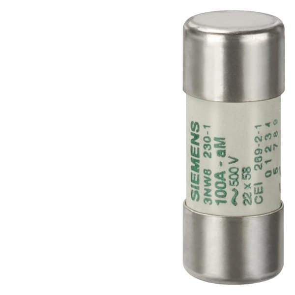 SIEMENS - SENTRON, Zylindersicherungseinsatz, 22x58 mm, 32 A, aM, Un AC: 690 V