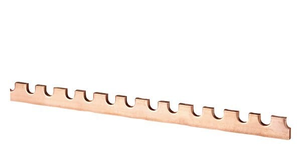 SIEMENS - Sammelschiene, mit Stanzungen, Teilungsmaß 27mm für NEOZED-Sicherungssockel D02