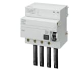 SIEMENS - FI-Block, 4-polig, Typ A, selektiv, In: 100 A, 300 mA, Un AC: 400 V, für 5SP4