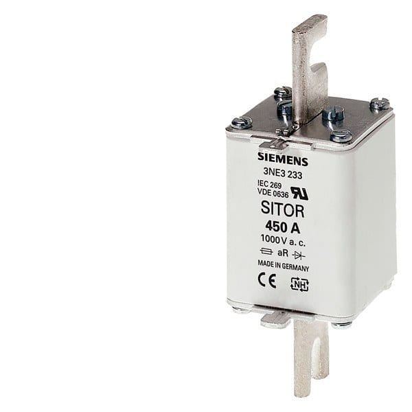 SIEMENS - SITOR-Sicherungseinsatz, mit geschlitzten Messerkontakten, NH1, In: 100 A, aR