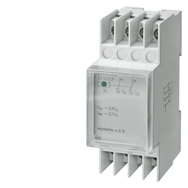SIEMENS - Spannungsrelais T5570 AC 230/400V 2W 0,7/0,95 Asymmetrie mit Klarsichtkappe