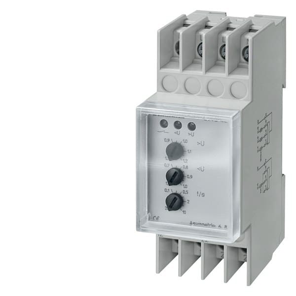 SIEMENS - Spannungsrelais AC 230/400V 2W 0,9/1,3+0,7/1,1 mit Klarsichtkappe