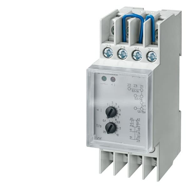 SIEMENS - Unterstromrelais T5570 AC 230V 1/5/10/15A 1-phasig mit Klarsichtkappe