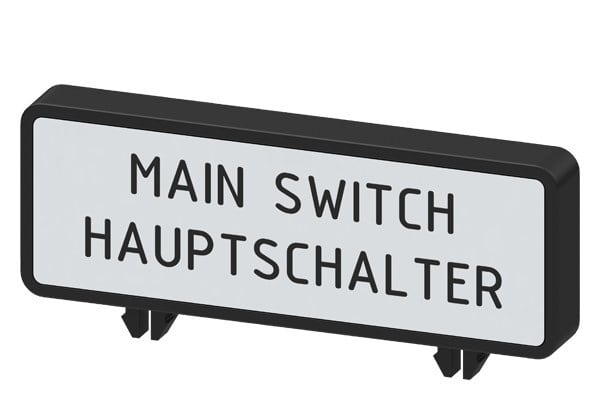 SIEMENS - Zusatzschild, Deutsch/Englisch, 47mmx17mm, Zubehör