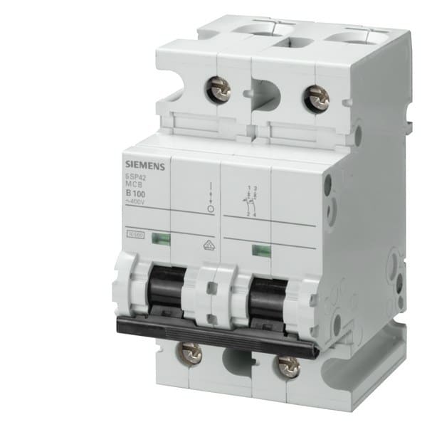 SIEMENS - Leitungsschutzschalter 400V 10kA, 2-polig, C, 100A, T=70mm