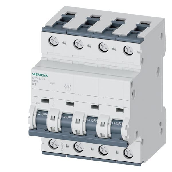 SIEMENS - Leitungsschutzschalter 400V 10kA, 4-polig, A, 1A, T=70mm