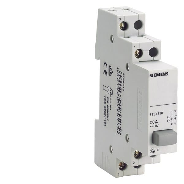 SIEMENS - Taster, 1S/1Ö 20A, 1 Taste grau mit Rastfunktion