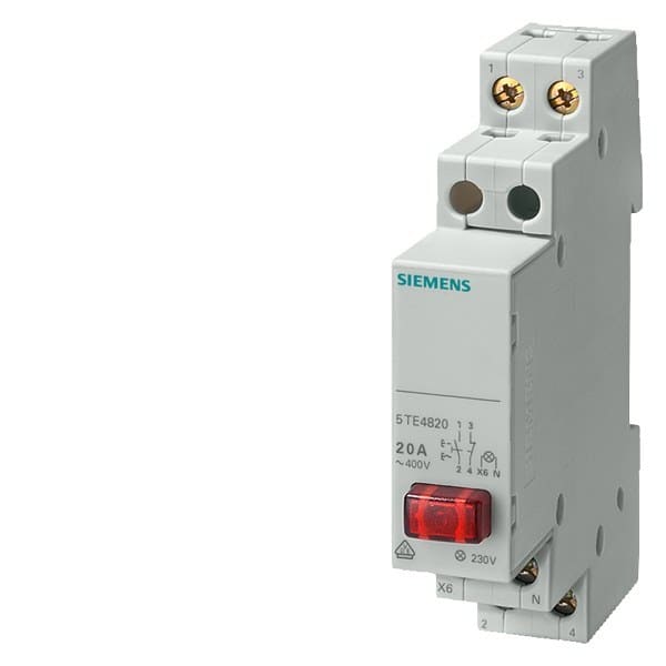 SIEMENS - Taster, 2S 20A, 1 Taste rot, LED 230V