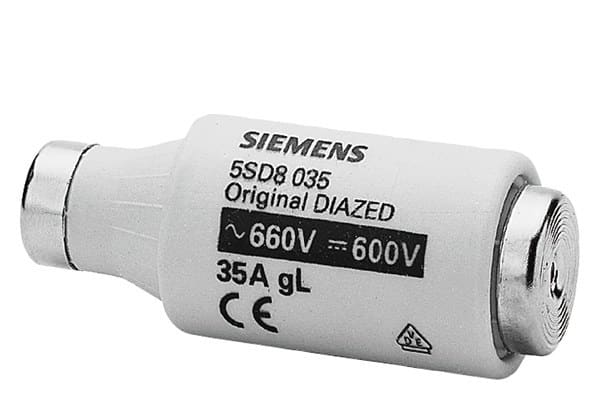 SIEMENS - DIAZED-Sicherungseinsatz 690V für Kabel- und Leitungsschutz Betriebsklasse gG