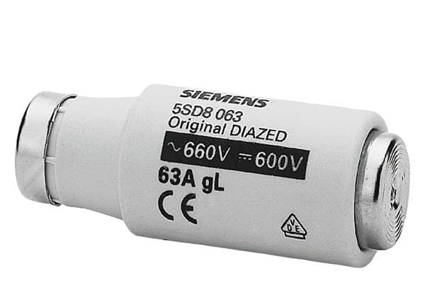 SIEMENS - DIAZED-Sicherungseinsatz 690V für Kabel- und Leitungsschutz Betriebsklasse gG