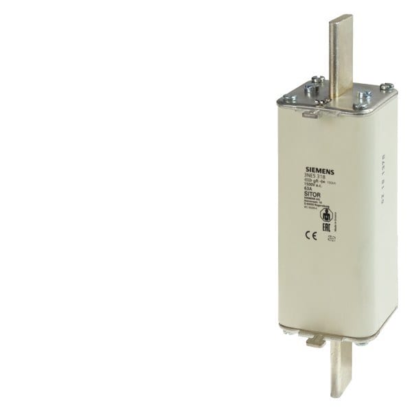 SIEMENS - SITOR-Sicherungseinsatz, In: 63 A, gR, Un AC: 1500 V, Un DC: 250 V