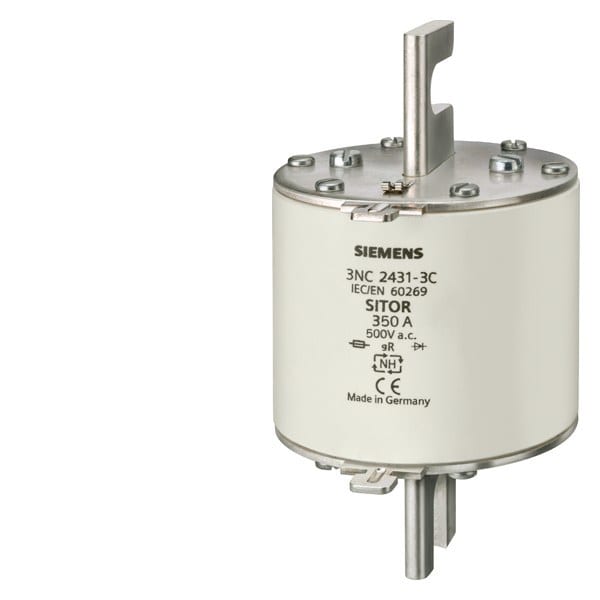 SIEMENS - SITOR-Sicherungseinsatz, mit geschlitzten Messerkontakten, NH3, In: 250 A, gR