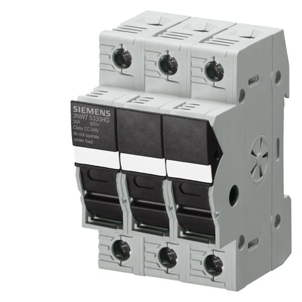 SIEMENS - SENTRON, Sicherungshalter, Class CC, 3-polig, In: 30 A, Un AC: 600 V
