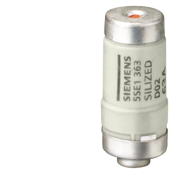 SIEMENS - NEOZED-Sicherungseinsatz, D02, 20 A, gR, Un AC: 400 V, Un DC: 250 V, SILIZED