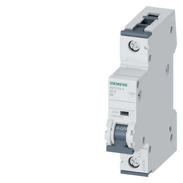 SIEMENS - Leitungsschutzschalter Allstrom DC 220V AC 230/400V 10kA, 1-polig, B, 4A